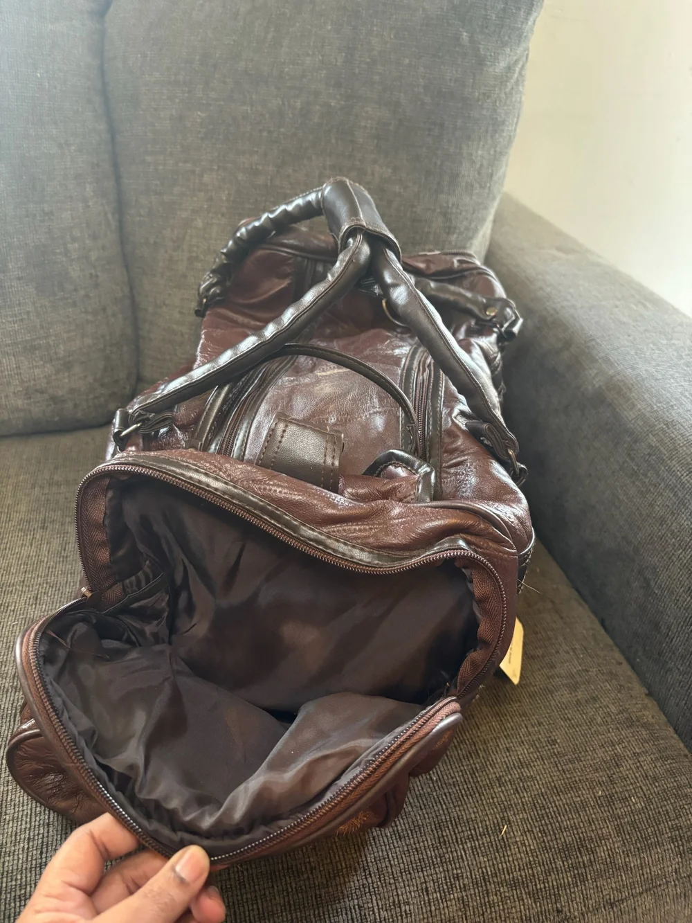 1 NWT Brown/ 1 NWOT Black Leather Weekender Duffel Bag - Genuine Leather